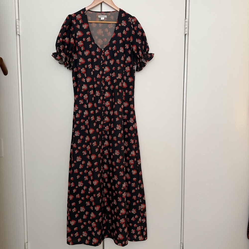 Outerknown Floral Black maxi  Dress